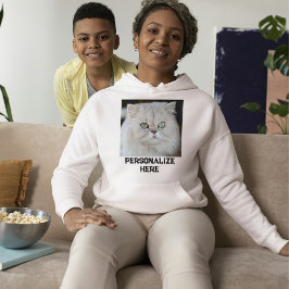 Sudadera Foto de mascota personalizada de gato mamá ceniza 