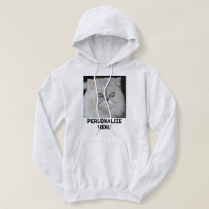 Sudadera Foto de mascota personalizada de gato mamá ceniza 