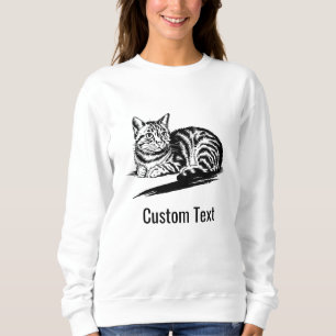 Sudadera Foto de mascota personalizada de gato negro blanco