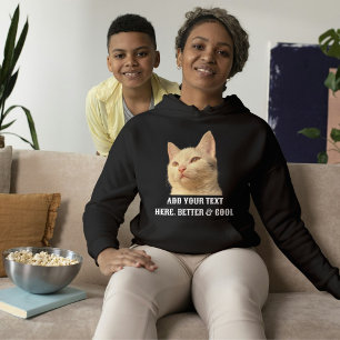 Sudadera Foto de mascota personalizada en blanco y negro Ga