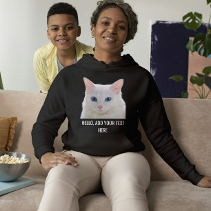 Sudadera Foto de mascota personalizada linda nombre gato ma