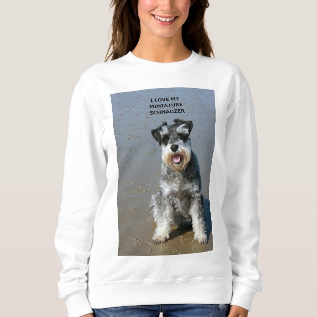 Sudadera foto de mini schnauzer-love w (Anverso)