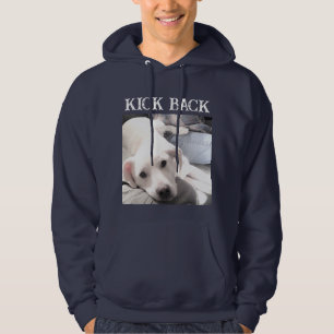Sudadera Foto de perro lindo pateando con la pata en papá d