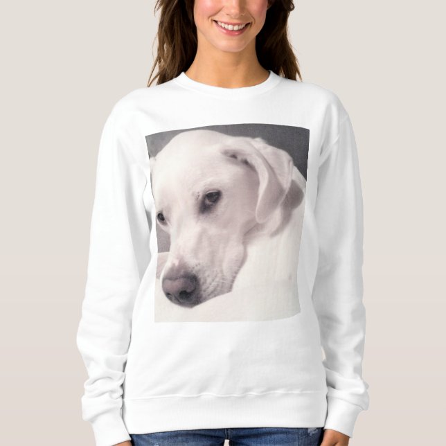 Sudadera Foto del hermoso perro blanco de Regal (Anverso)