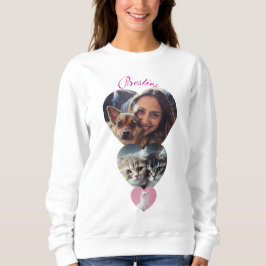 Sudadera Foto en forma de corazón de personalizable para am