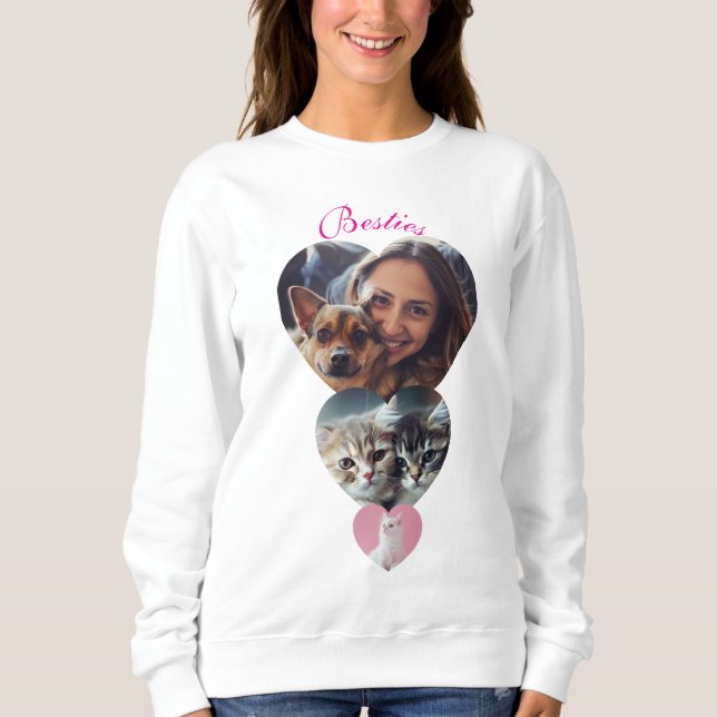 Sudadera Foto en forma de corazón de personalizable para am (Anverso)