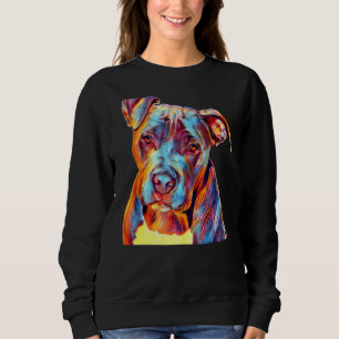 Sudadera Foto Filtrada Retrato Perro Pitbull