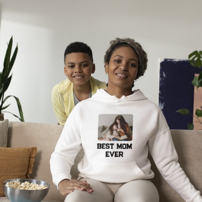 Sudadera Foto moderna La mejor mamá del día de la madre (Subido por el creador)