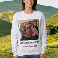 Foto personalizada de familia y gato mamá en ceniz