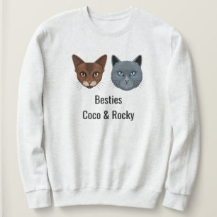 Sudadera Foto personalizada de gato negro de ceniza, mamá g