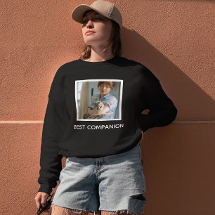 Sudadera Foto personalizada de mamá gata con cita personali
