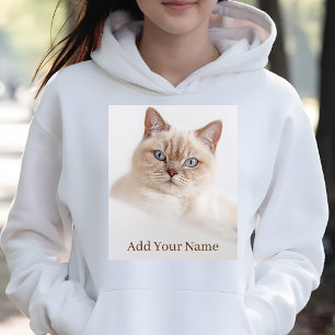 Sudadera Foto personalizada de Mascota de felino lindo
