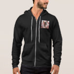 Sudadera Foto personalizada y código postal de texto<br><div class="desc">Hoodie de texto y foto personalizada</div>