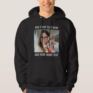 Sudadera Foto personalizada y texto o nombre