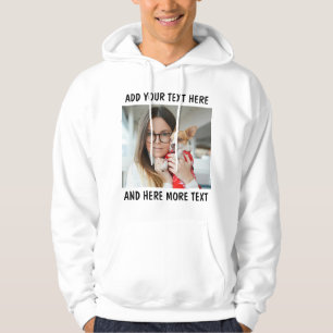 Sudadera Foto personalizada y texto o nombre