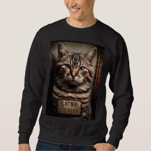 Sudadera Foto policial de gato Vendedor de catnip Papá ga