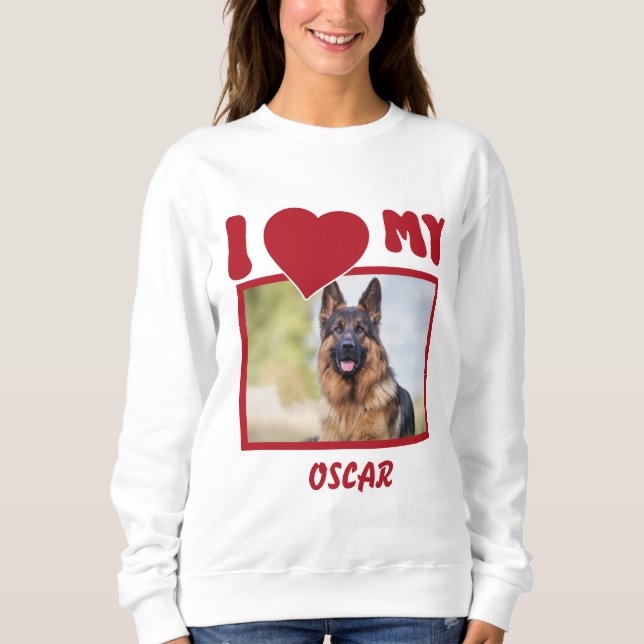 Sudadera Foto y nombre del Mascota personalizado (Anverso)