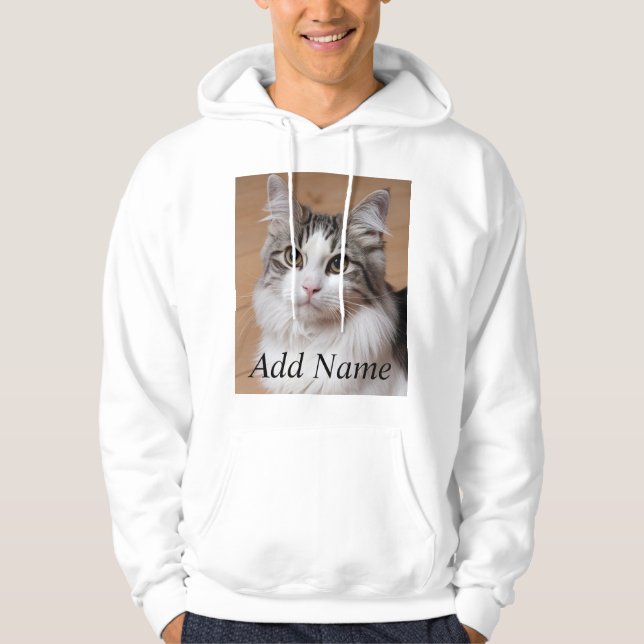 Sudadera Foto y nombre del Personalizado de Cat Lover Perso (Anverso)