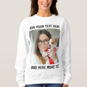 Sudadera Foto y texto personalizados o nombre