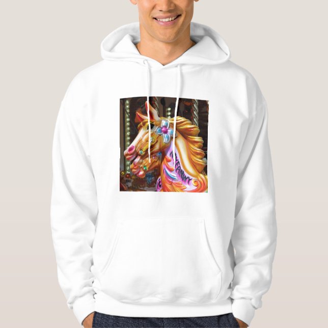 Sudadera Fotografía cuadrada - Caballos en curso (Anverso)