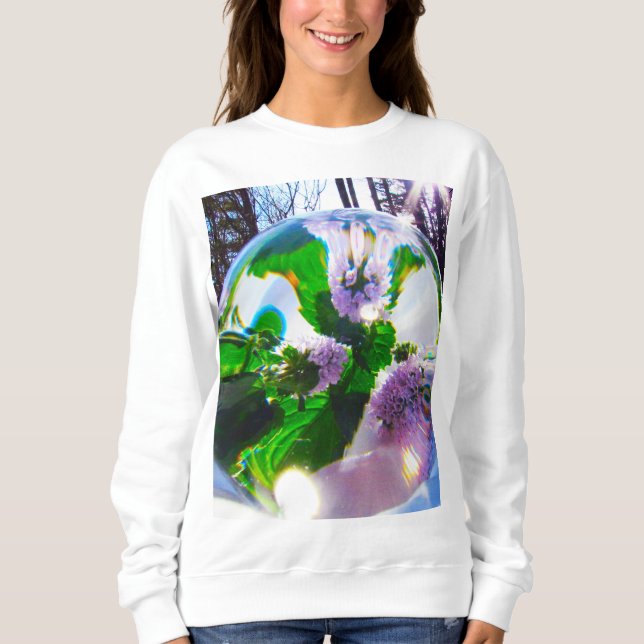 Sudadera Fotografía de la planta de primavera Flores morada (Anverso)