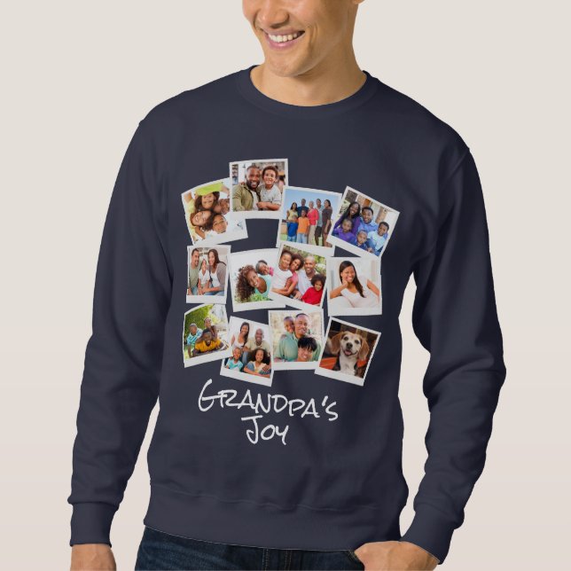 Sudadera Fotografía del abuelo Collage Modern Trendy T (Anverso)