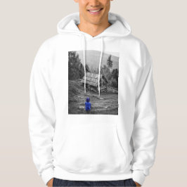 Sudadera Fotografía minimalista del paisaje de una casa rur