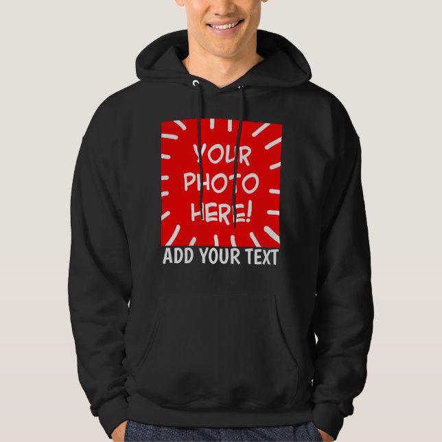 Sudaderas con capucha personalizadas unisex - Diseño personalizado de tu  propio diseño sudadera personalizada Añade tu logotipo de texto fotográfico