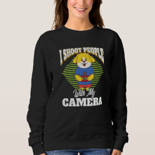 Sudadera Fotografío a las personas con mi perro cámara