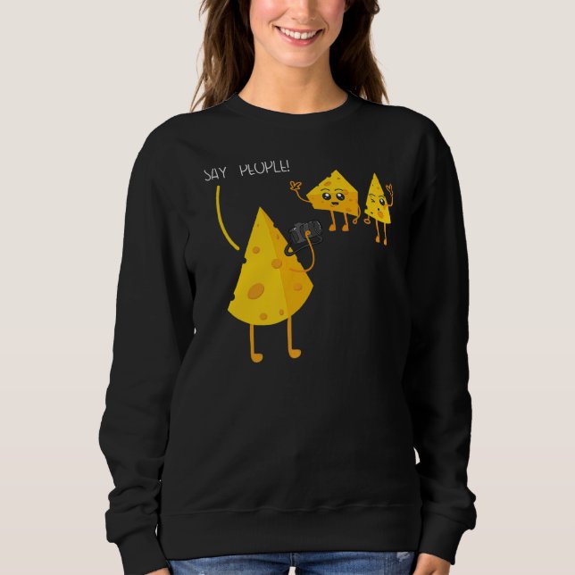 Sudadera Fotógrafo Cheesy Mozzarella Cheddar Camera (Anverso)