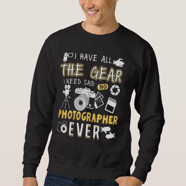 Sudadera Fotógrafo de cámara divertida Tee (Anverso)