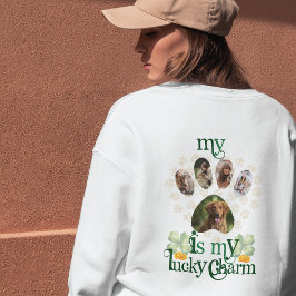 Sudadera Fotos de la pata de perro personalizado en el Día