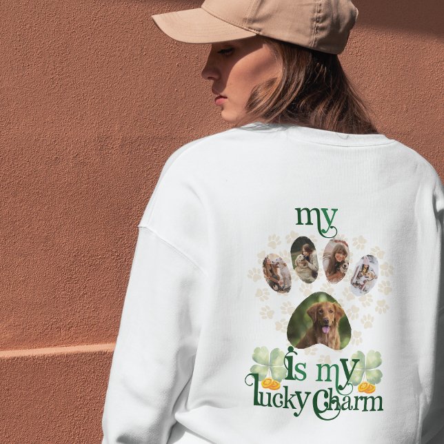 Sudadera Fotos de la pata de perro personalizado en el Día  (Subido por el creador)