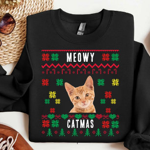 Sudadera Fotos gatas del Personalizado de los Navidades Meo