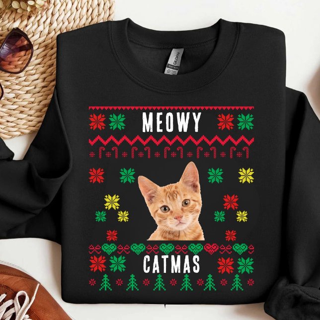 Sudadera Fotos gatas del Personalizado de los Navidades Meo (Subido por el creador)