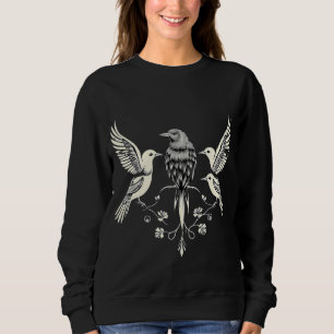 Sudadera Four Birds on a Branch Illustration