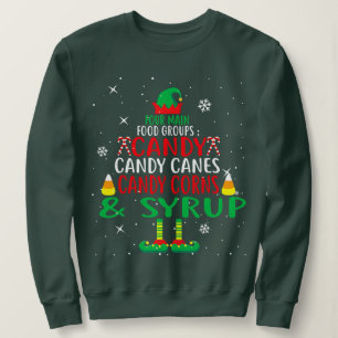 Sudadera Four Main Food Groups Elf Buddy Christmas Pajama X