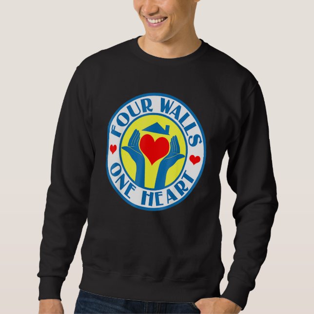 Sudadera Four Walls One Heart Hand With Heart Tee Inspirati (Anverso)