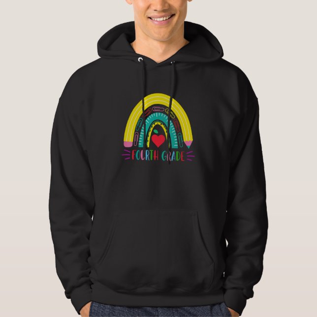 Sudadera Fourth Grade Rainbow Girls Boys Teacher Team 4th G (Anverso)