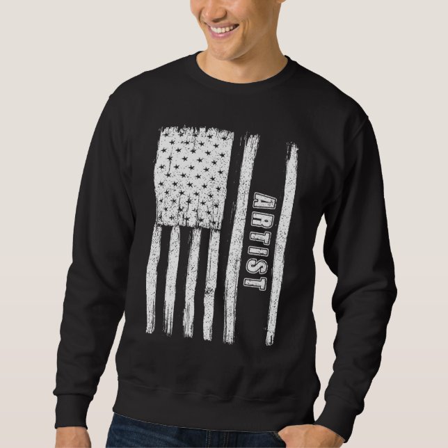 Sudadera Fourth of July Shirts for Men American Flag Artist (Anverso)