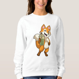 Sudadera Fox bebiendo con té de burbuja