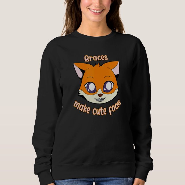 Sudadera Fox Braces Make Cute Faces (Anverso)
