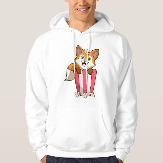 Sudadera Fox comiendo con popcorn (Anverso)