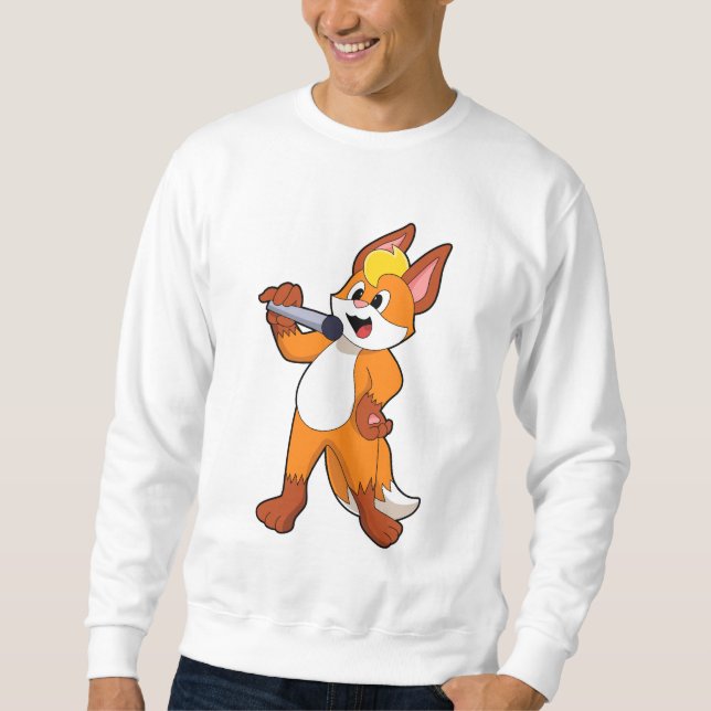 Sudadera Fox como cantante con micrófono (Anverso)
