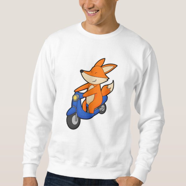 Sudadera Fox como ciclista con Scooter (Anverso)