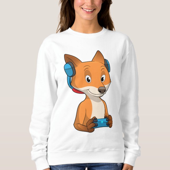 Sudadera Fox como Gamer con Joystick (Anverso)