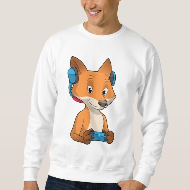 Sudadera Fox como Gamer con Joystick (Anverso)