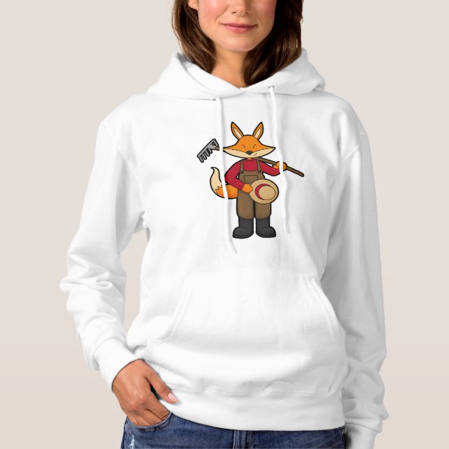 Sudadera Fox como granjero con pastel y Gorra (Anverso)