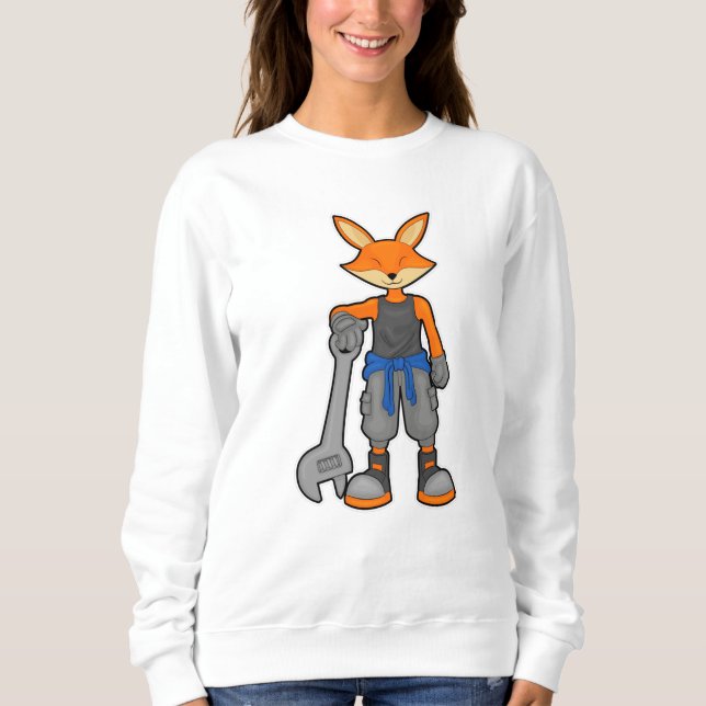 Sudadera Fox como mecánico con español (Anverso)