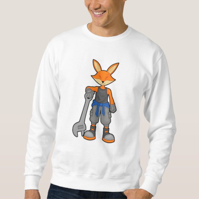 Sudadera Fox como mecánico con español (Anverso)